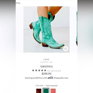 Lane turquoise boots